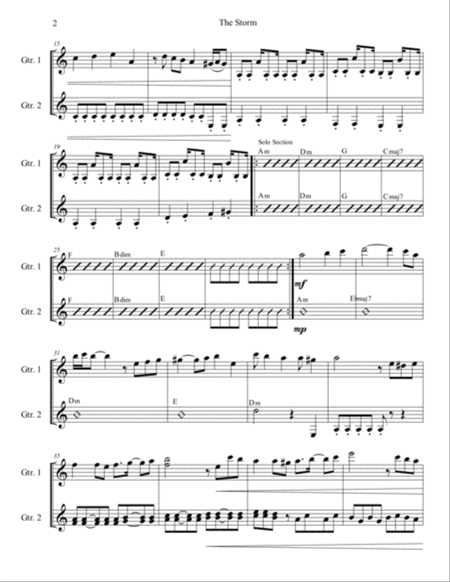 The Storm Electric Guitar scores gallery preview page 2