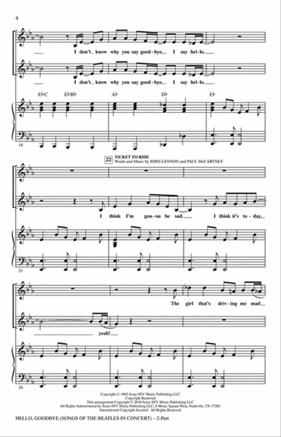Hello, Goodbye 2-Part scores gallery preview page 3