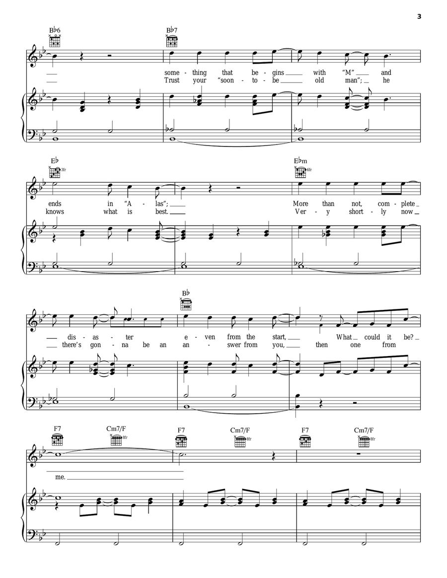 Matrimony Piano, Vocal, Guitar scores gallery preview page 3