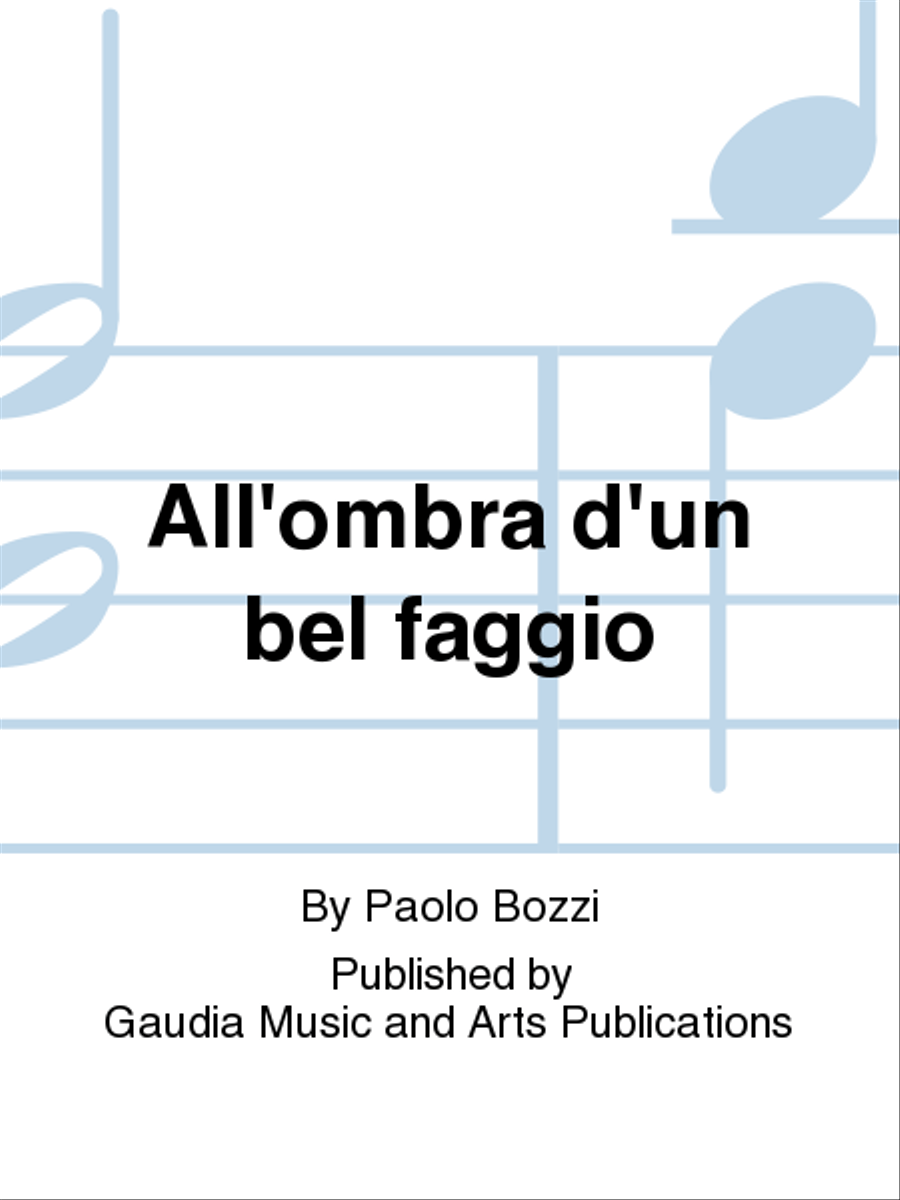 All'ombra d'un bel faggio Choir scores gallery preview page 1