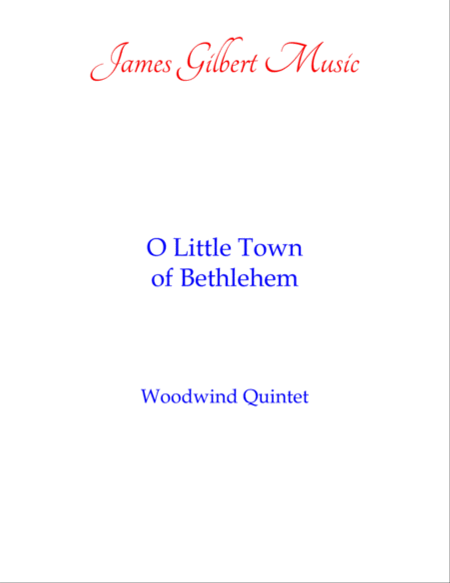 O Little Town Of Bethlehem Woodwind Quintet scores gallery preview page 1
