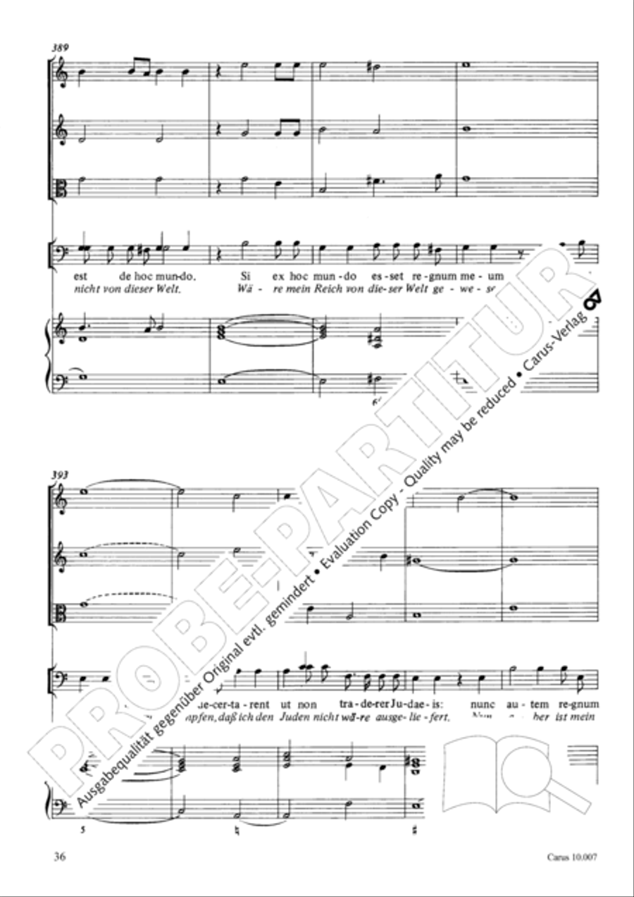 St. John Passion (Johannes-Passion) TB scores gallery preview page 37