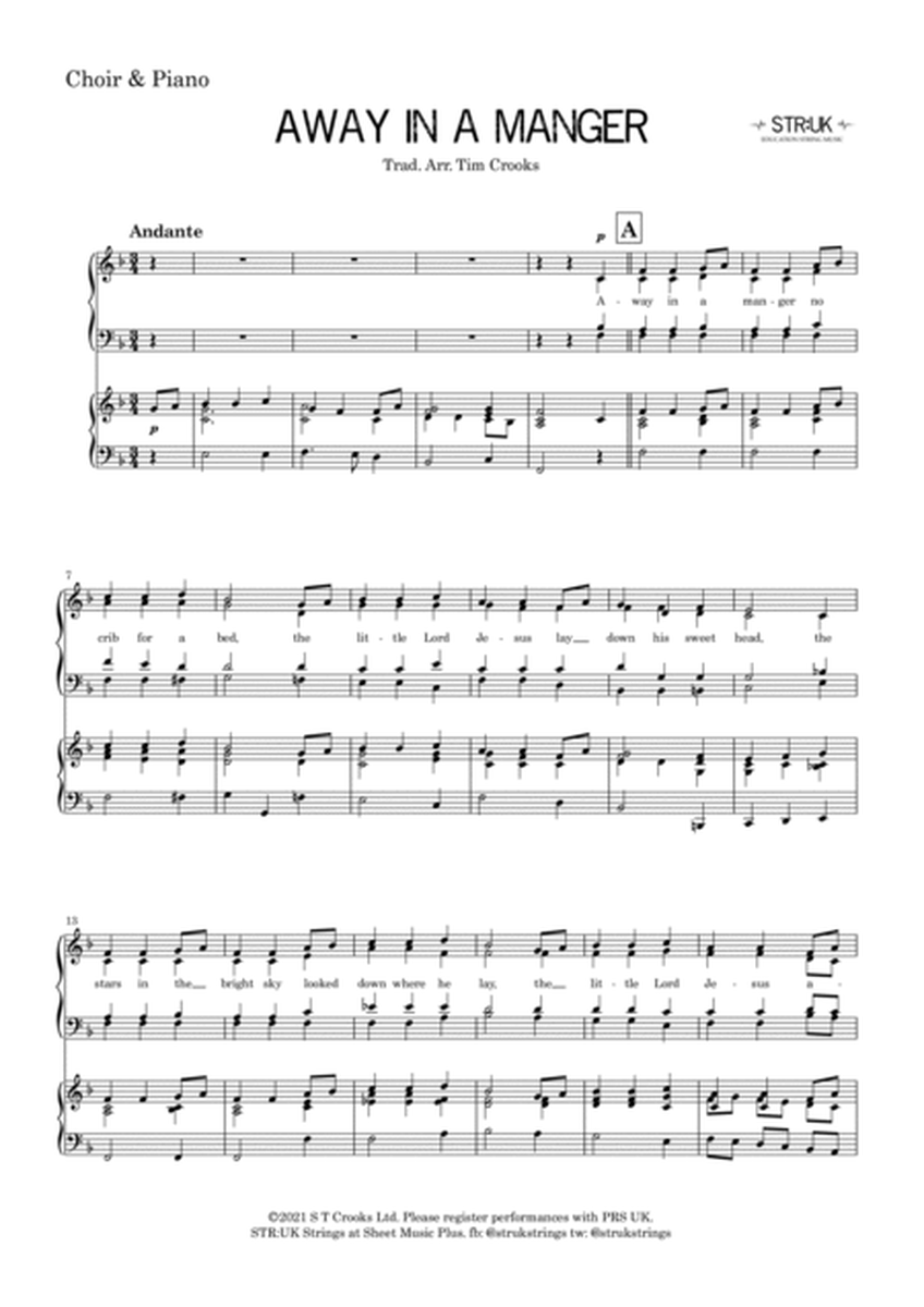 Away In a Manger (STR:UK Version) - Piano & SATB Score image number null