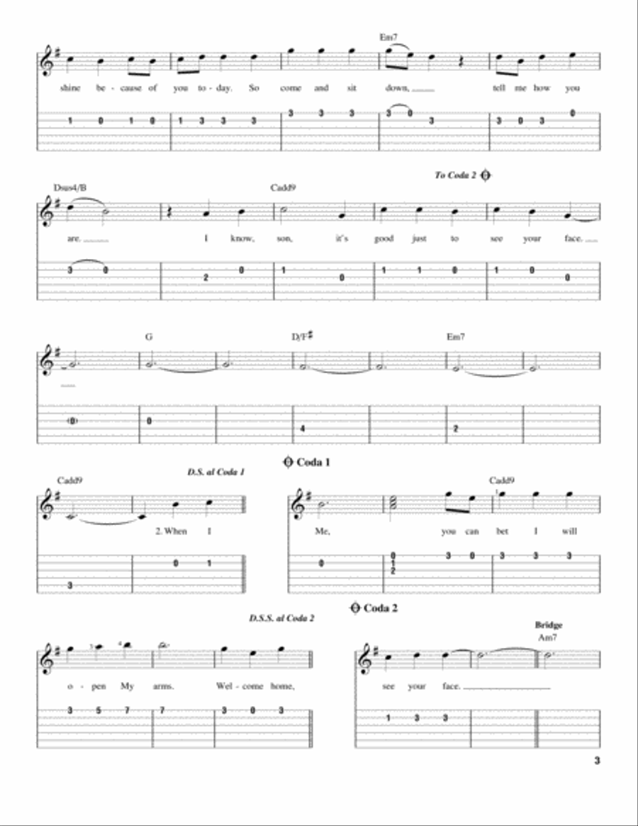 Welcome Home (You) Welcome Home (You) Acoustic Guitar scores gallery preview page 3