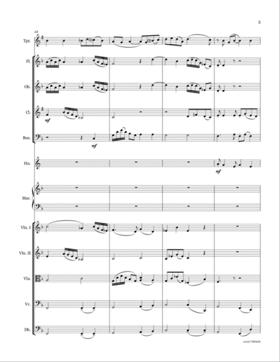 Red Cherry Lark (trumpet & chamber orchestra) Chamber Orchestra scores gallery preview page 5