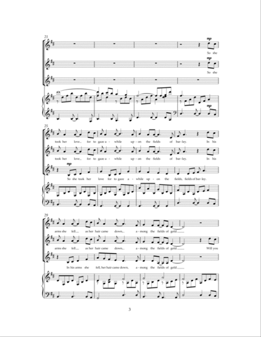 Fields Of Gold Fields Of Gold SSA scores gallery preview page 3