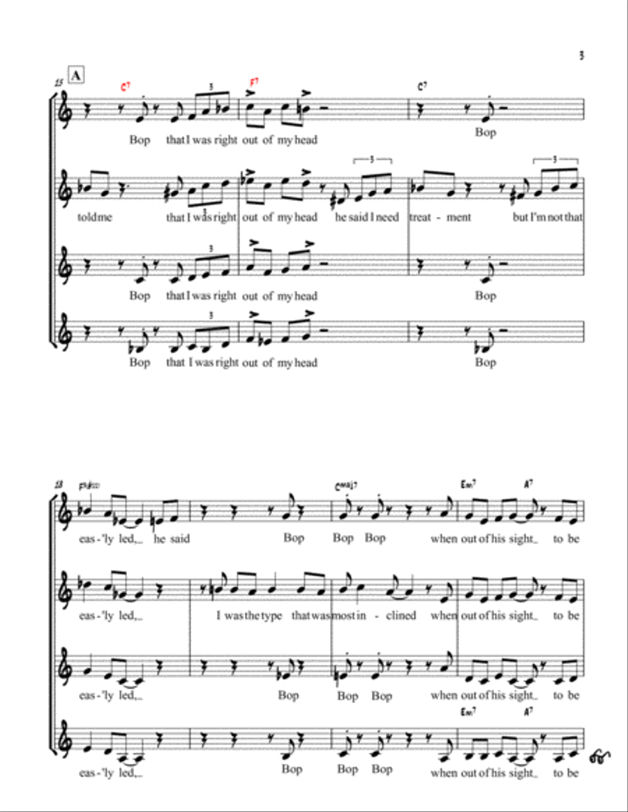 Twisted (lyric Version) SSAA scores gallery preview page 3