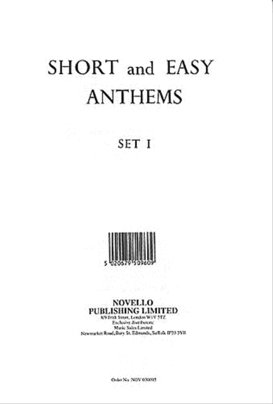 Short and Easy Anthems - Set 1 4-Part scores gallery preview page 1