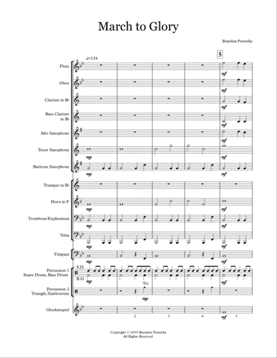 March to Glory March to Glory Concert Band scores gallery preview page 1