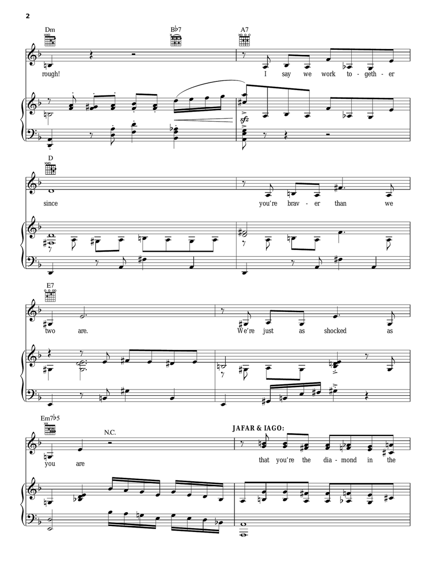 Diamond In The Rough (from Aladdin: The Broadway Musical) Guitar scores gallery preview page 2