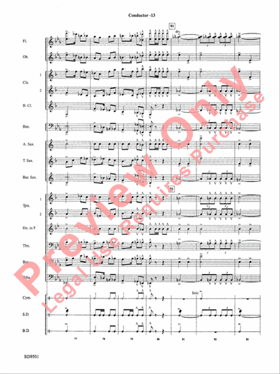 The Chimes of Liberty Concert Band scores gallery preview page 15