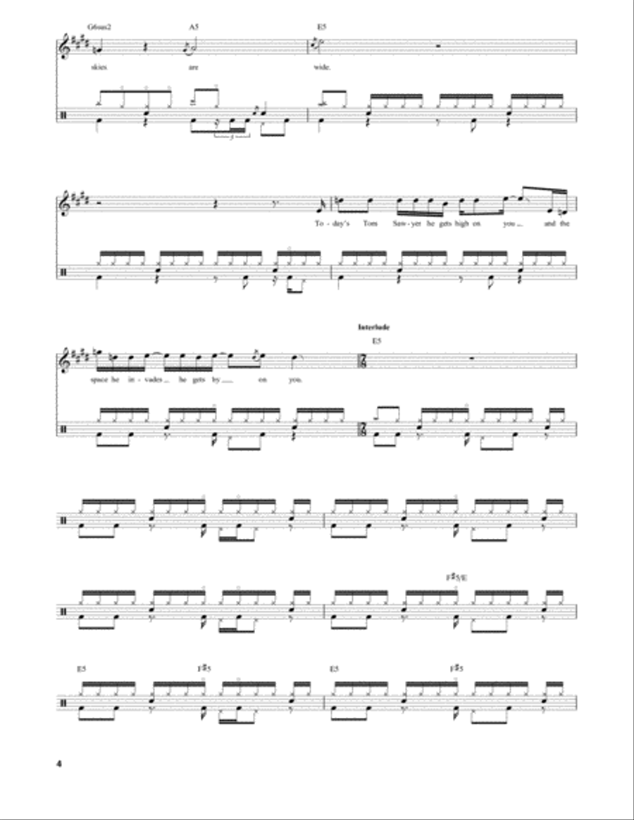 Tom Sawyer Drum Set scores gallery preview page 4