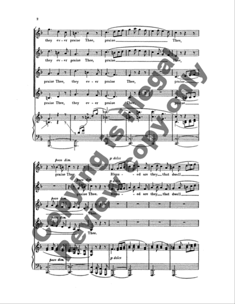 Blessed Are They that Dwell in Thy House, Op. 12 SSAA scores gallery preview page 9