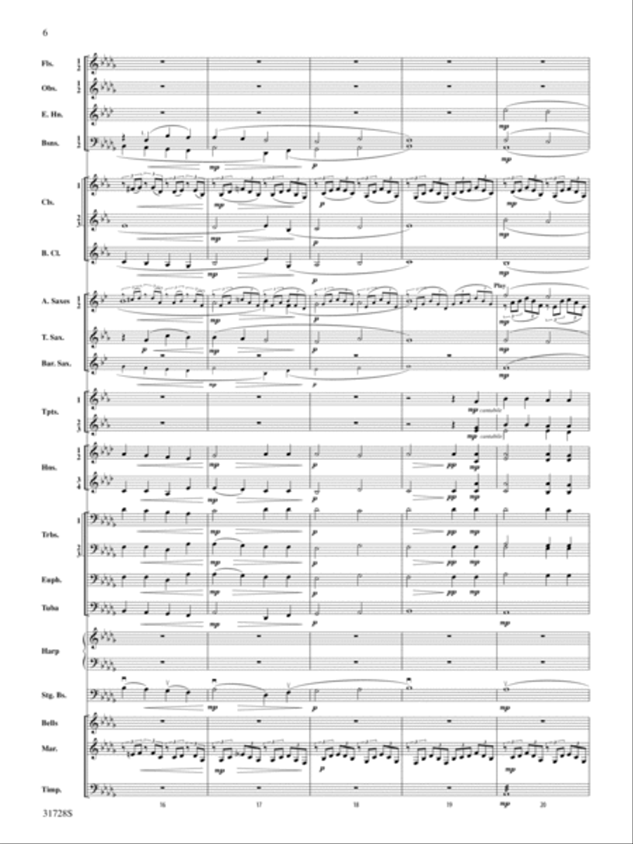 Cantique de Jean Racine: Score Concert Band scores gallery preview page 6