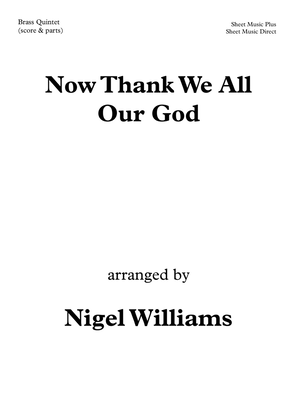 Book cover for Now Thank We All Our God (Nun Danket), for Brass Quintet