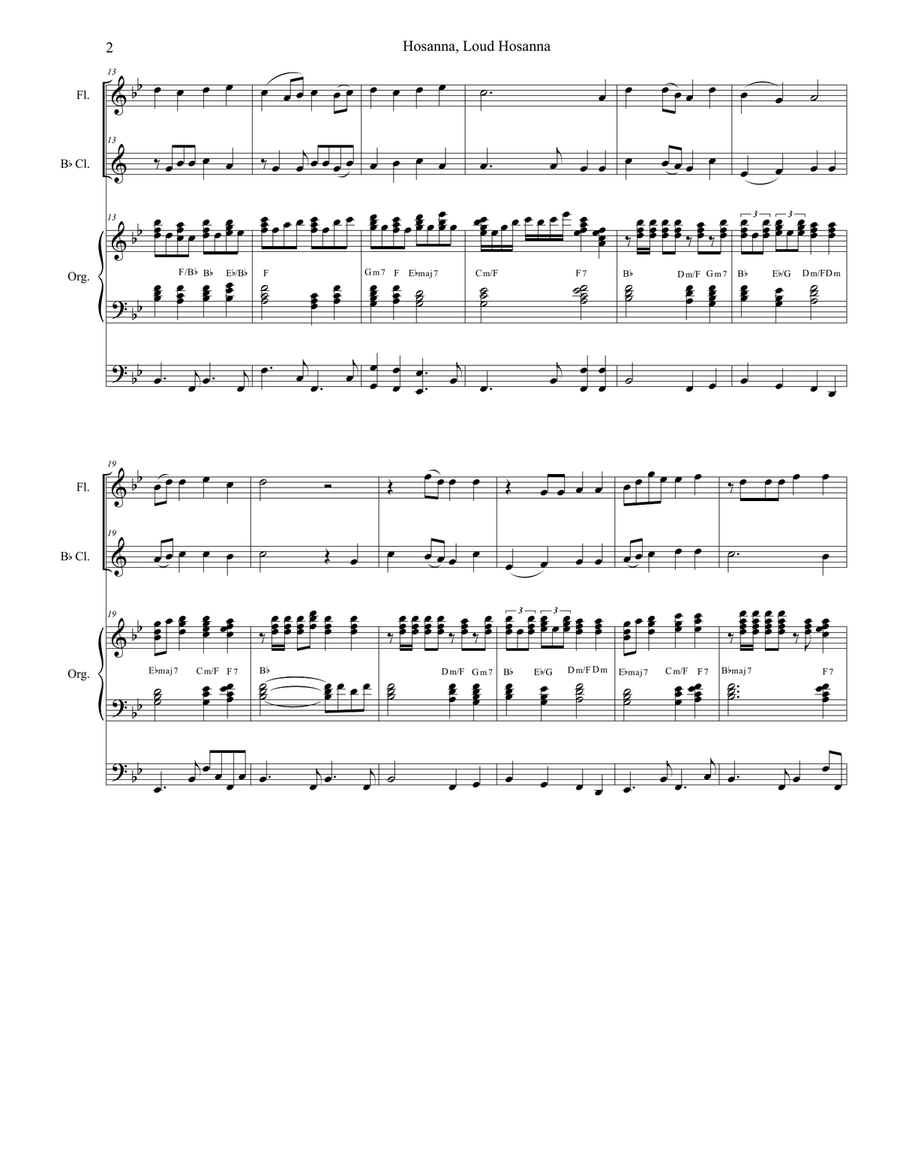 Hosanna, Loud Hosanna (with 
