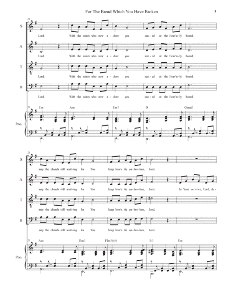 For The Bread Which You Have Broken (Vocal Quartet - (SATB) image number null