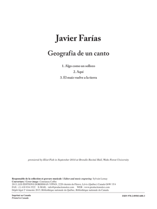 Book cover for Geografia de un canto