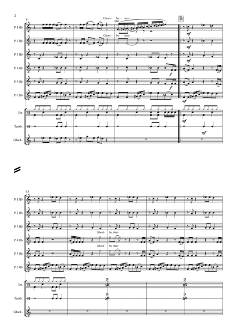 Ghostbusters Concert Band scores gallery preview page 2