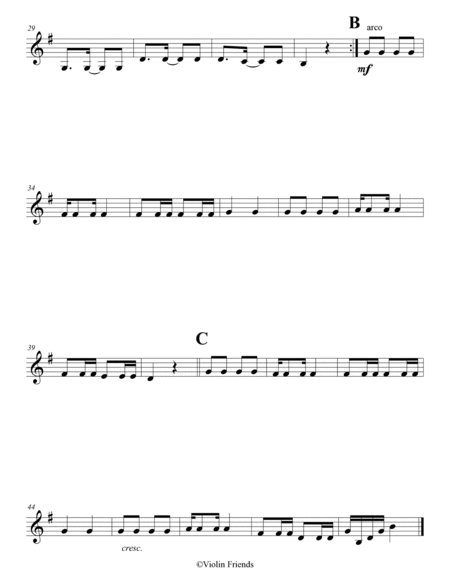 Sheet Music for Violin Quartet: Samba Lele image number null