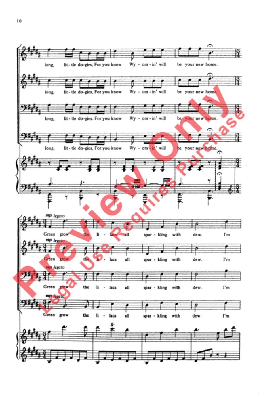 Western Songs Western Songs Men's Choir scores gallery preview page 9