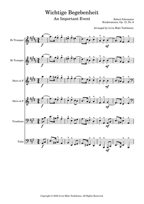 Wichtige Begebenheit (Kinderszenen, Op. 15, No. 6) - Brass Sextet
