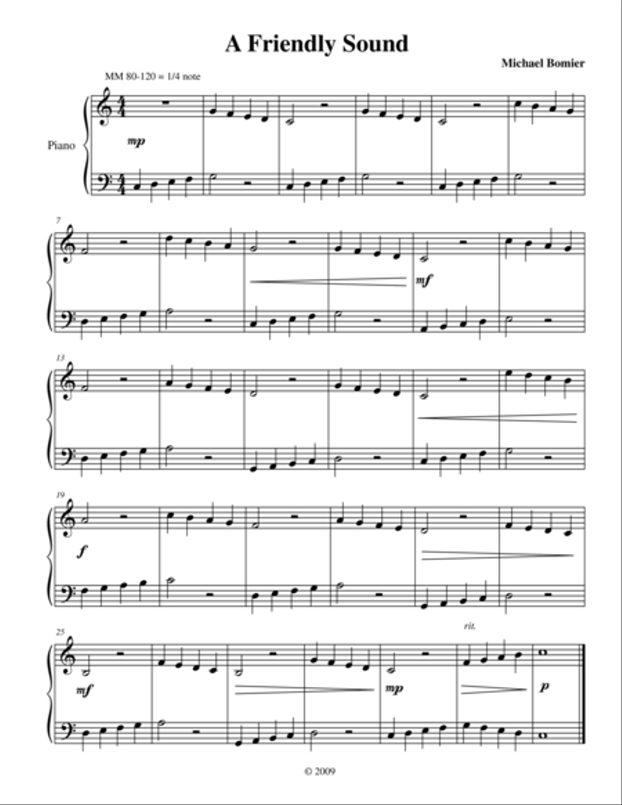 A Friendly Sound, from "The Best Recital book EVER" A collection of 51 pieces at three levels. image number null