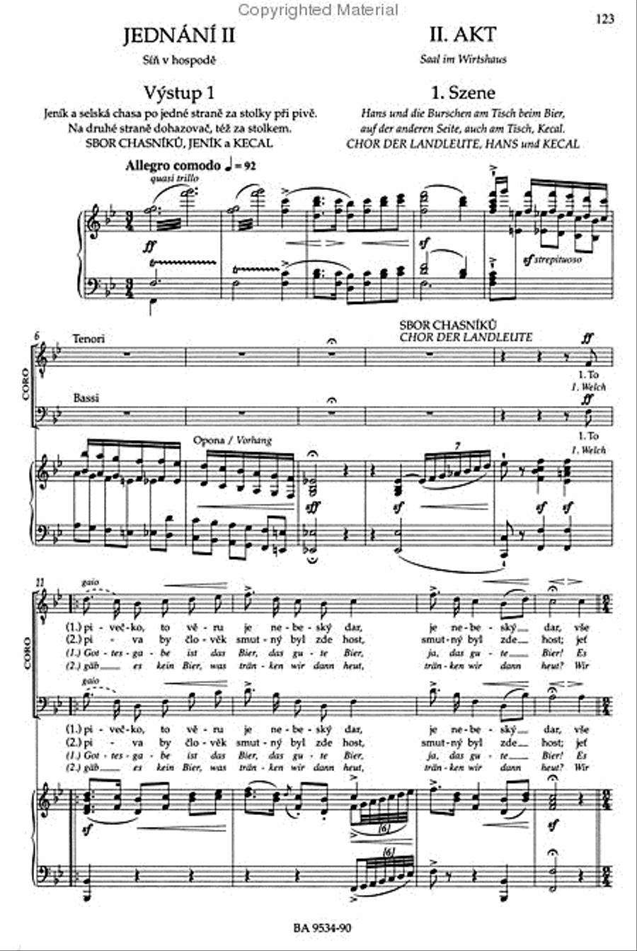 The Bartered Bride Tenor Voice scores gallery preview page 3