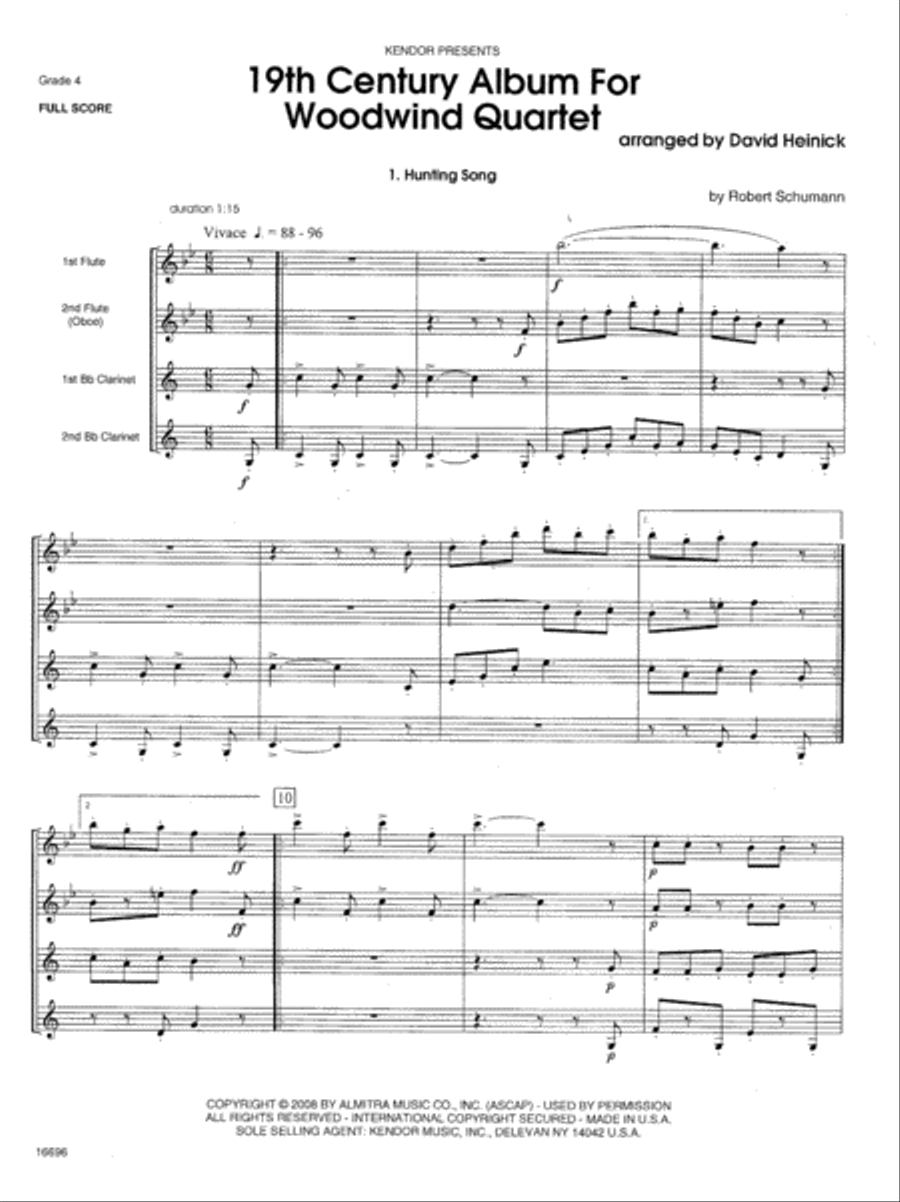 19th Century Album For Woodwind Quartet Woodwind Quartet scores gallery preview page 2