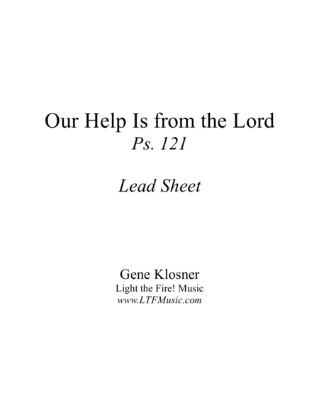 Our Help Is from the Lord (Ps. 121) [Lead Sheet] image number null