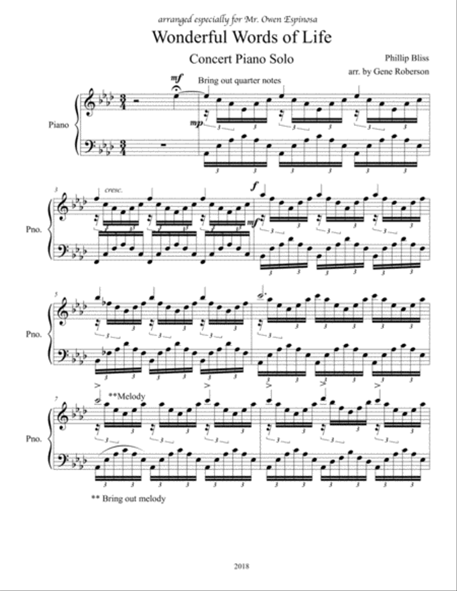 Wonderful Words of Life Concert Piano Solo Piano Solo scores gallery preview page 2