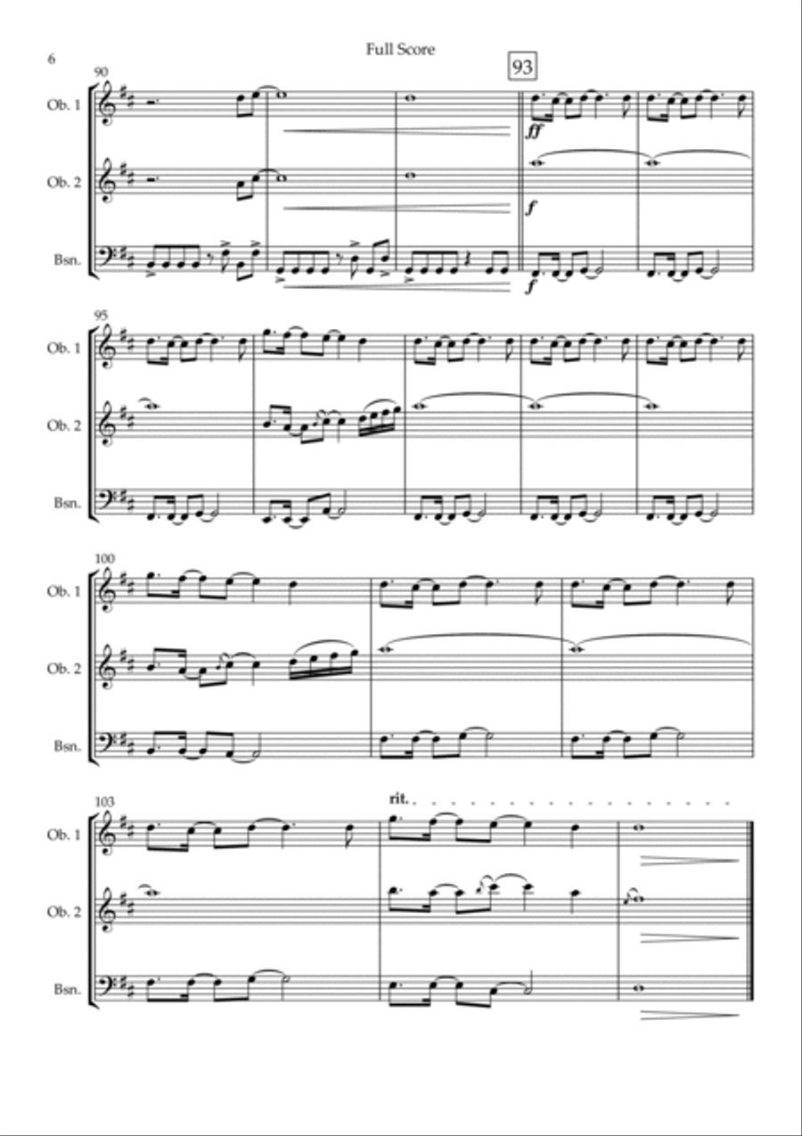 Without You Without You Woodwind Trio scores gallery preview page 6