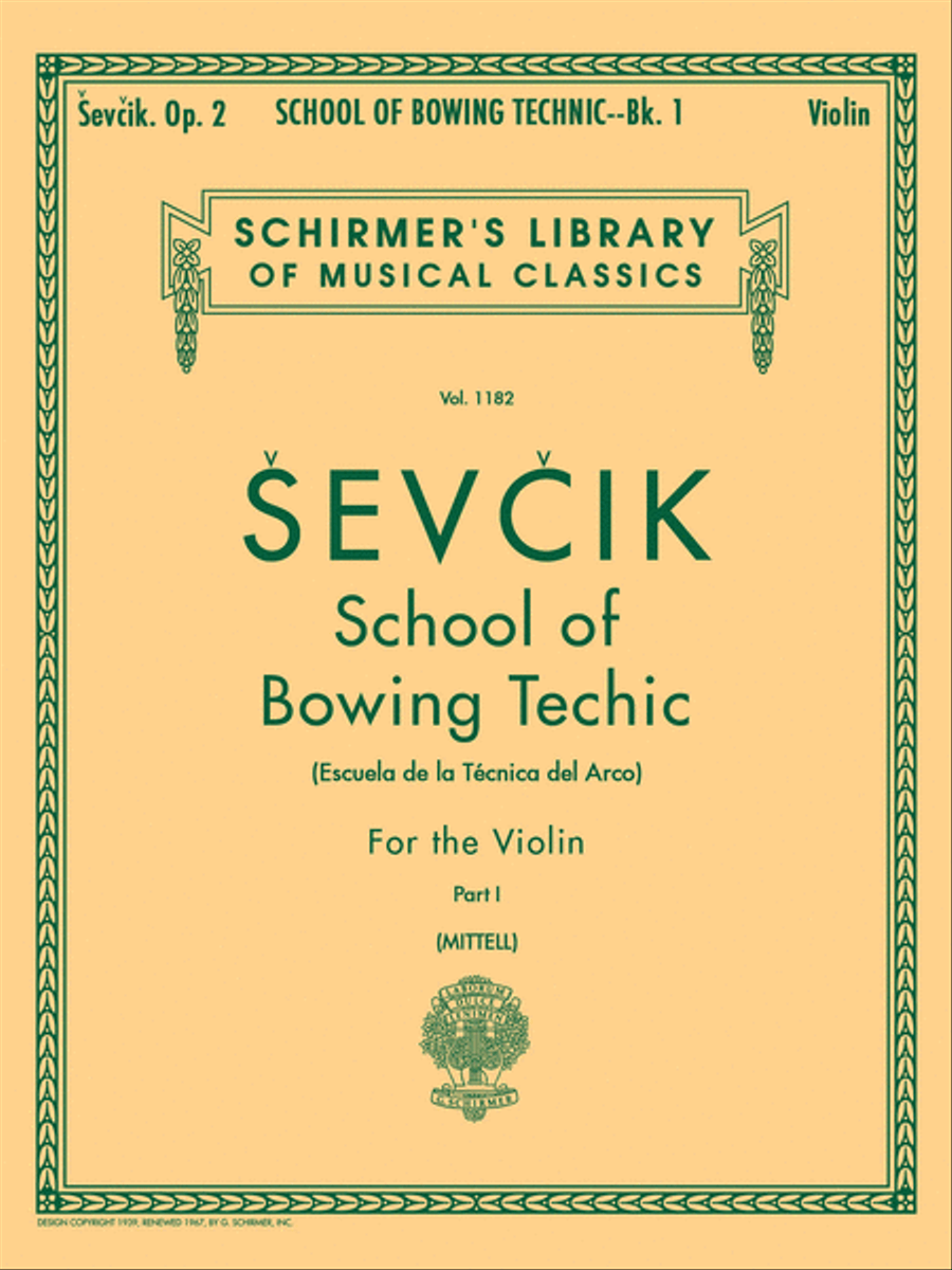 School of Bowing Technics, Op. 2 – Book 1 Violin scores gallery preview page 1
