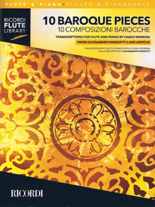 Book cover for 10 Baroque Pieces - Transcribed for Flute and Piano