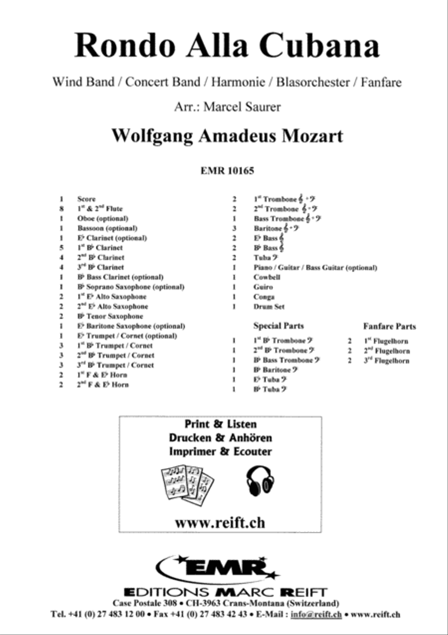 Rondo Alla Cubana Concert Band scores gallery preview page 2