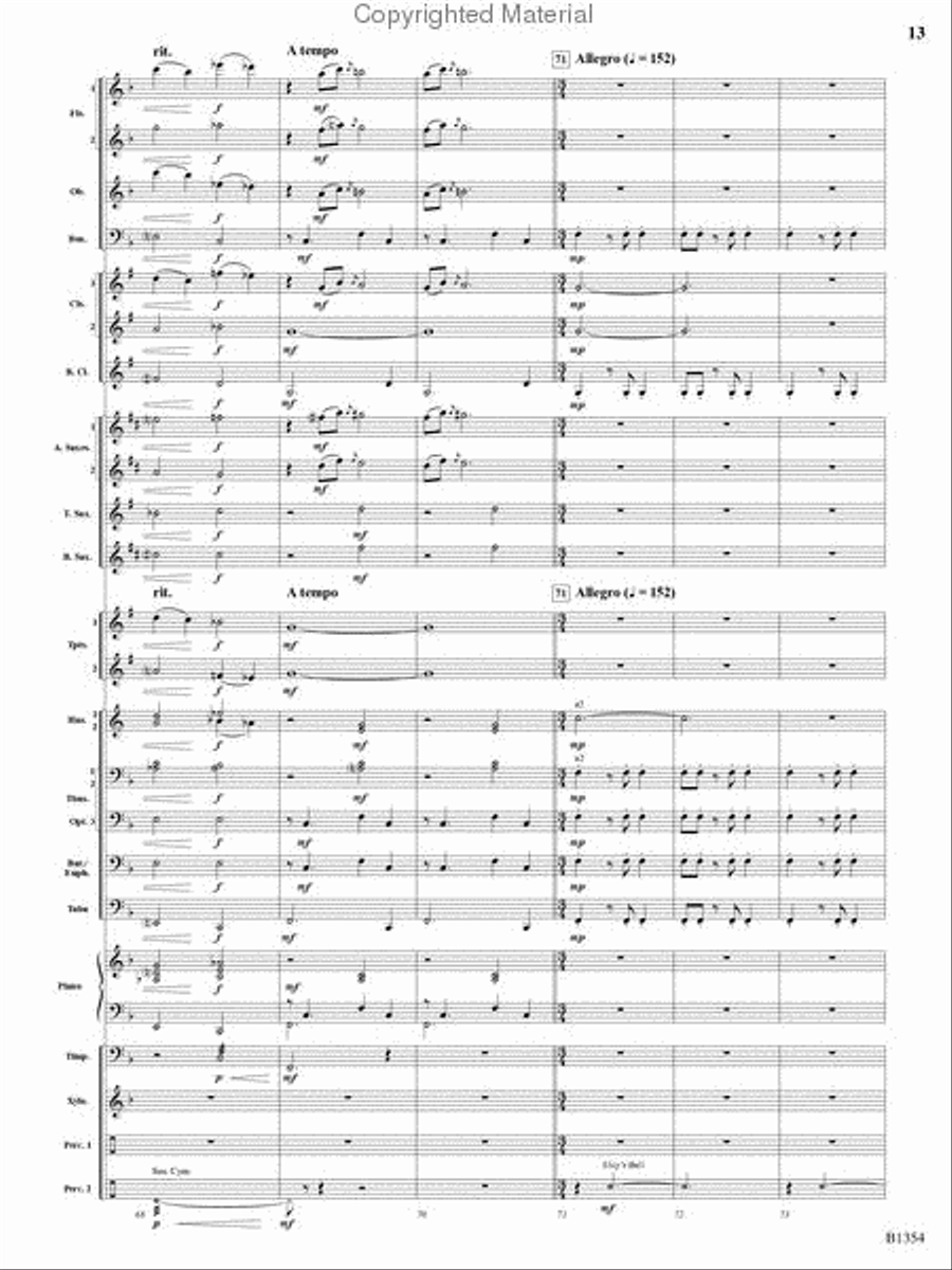 Buccaneer Hornpipe Concert Band scores gallery preview page 12