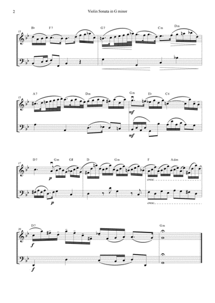 Violin Sonata in G minor, HWV 368 (Handel, George Frideric) image number null