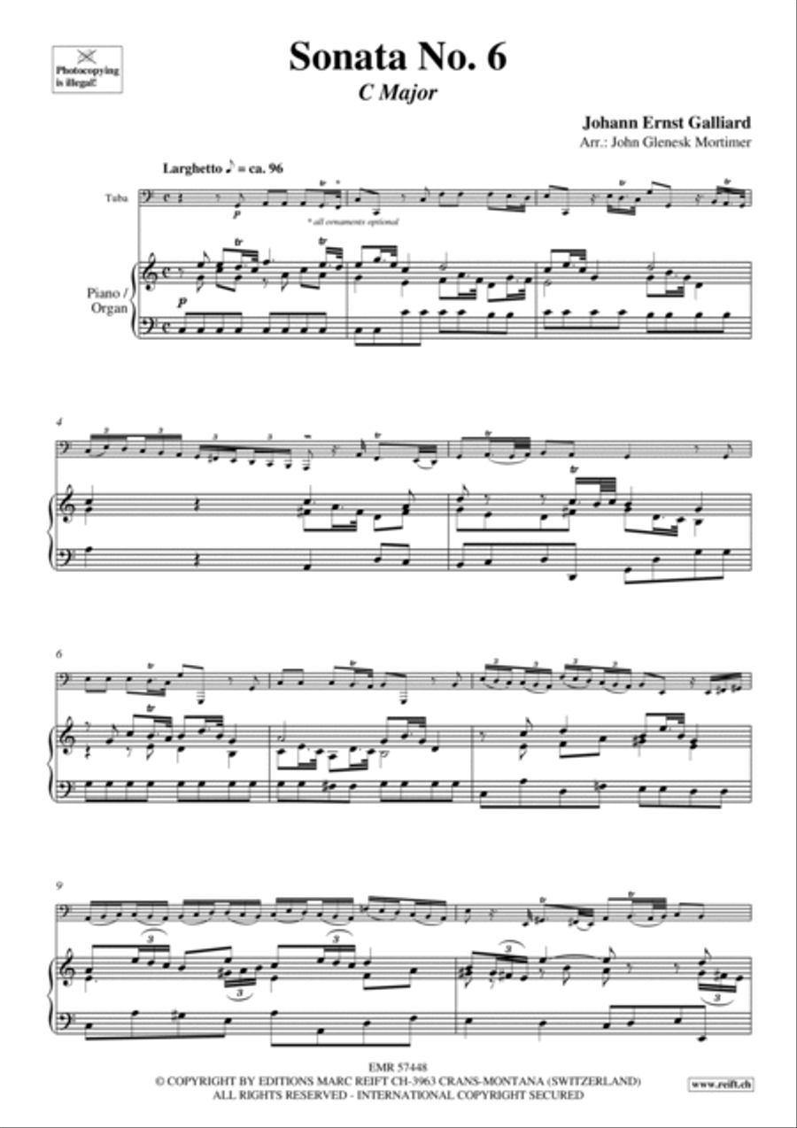 Sonata No. 6 Tuba scores gallery preview page 4