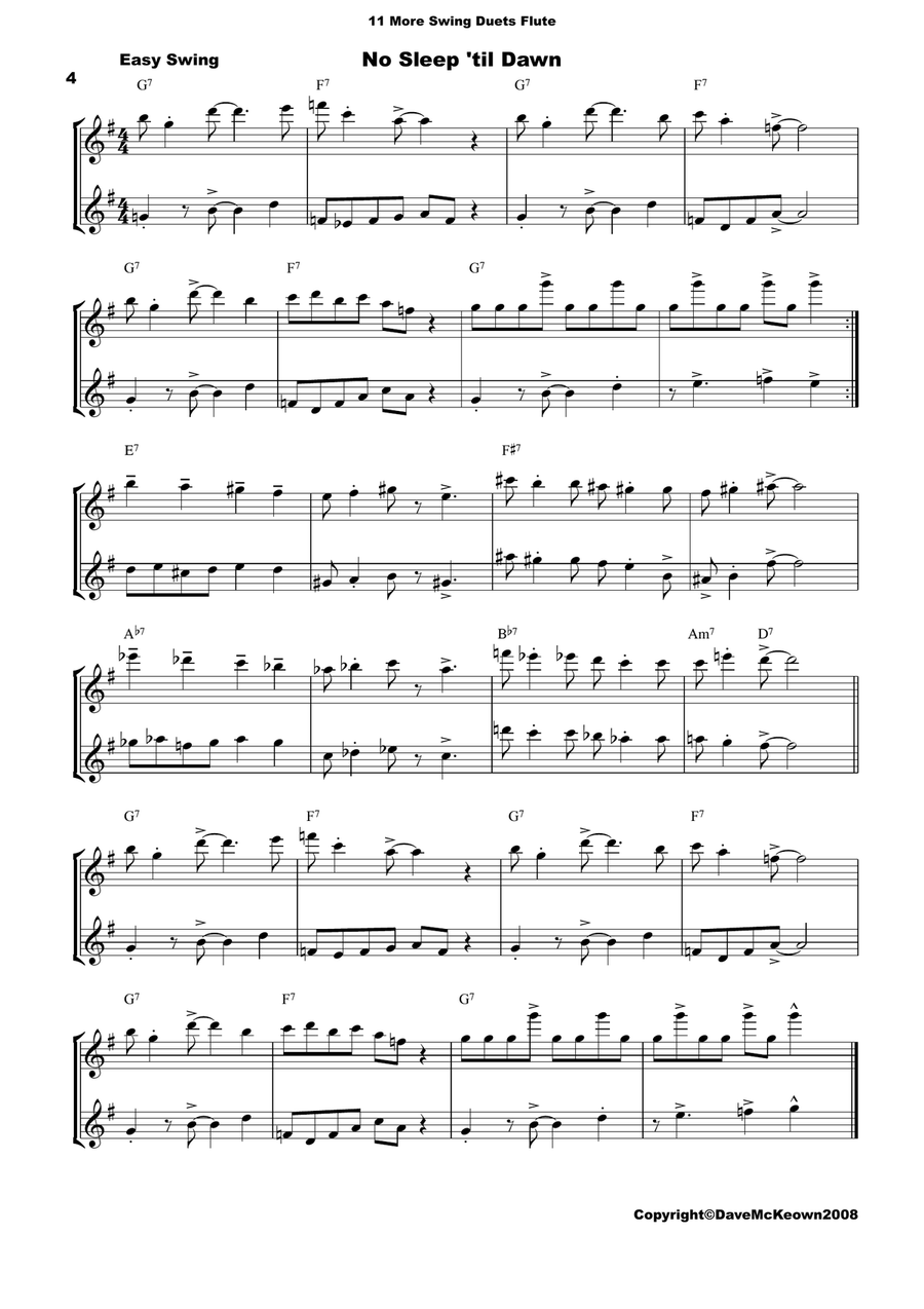11 More Swing Duets for Flute Flute Duet scores gallery preview page 4