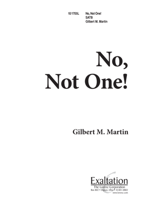 Book cover for No Not One