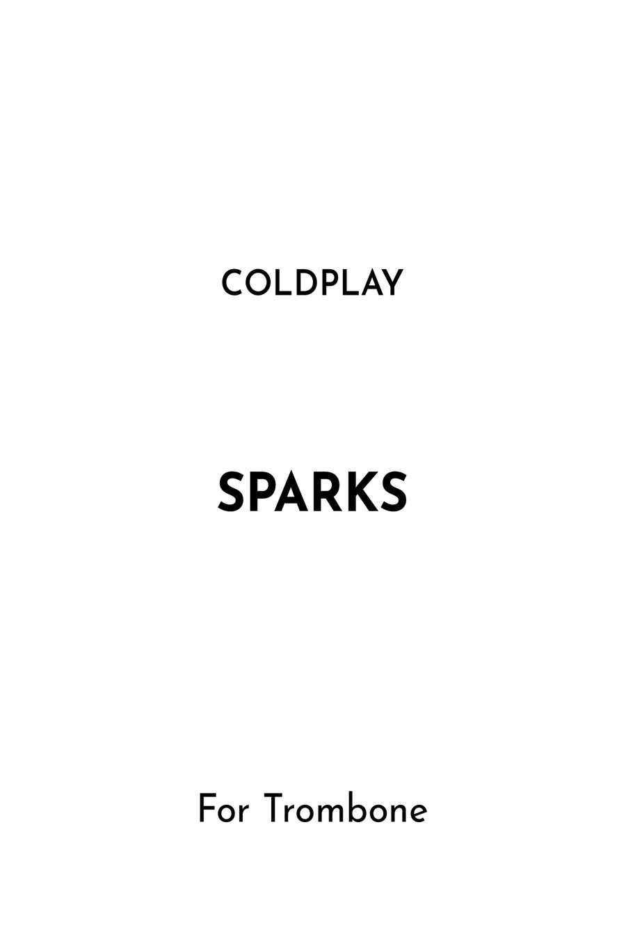 Sparks Trombone Solo scores gallery preview page 1