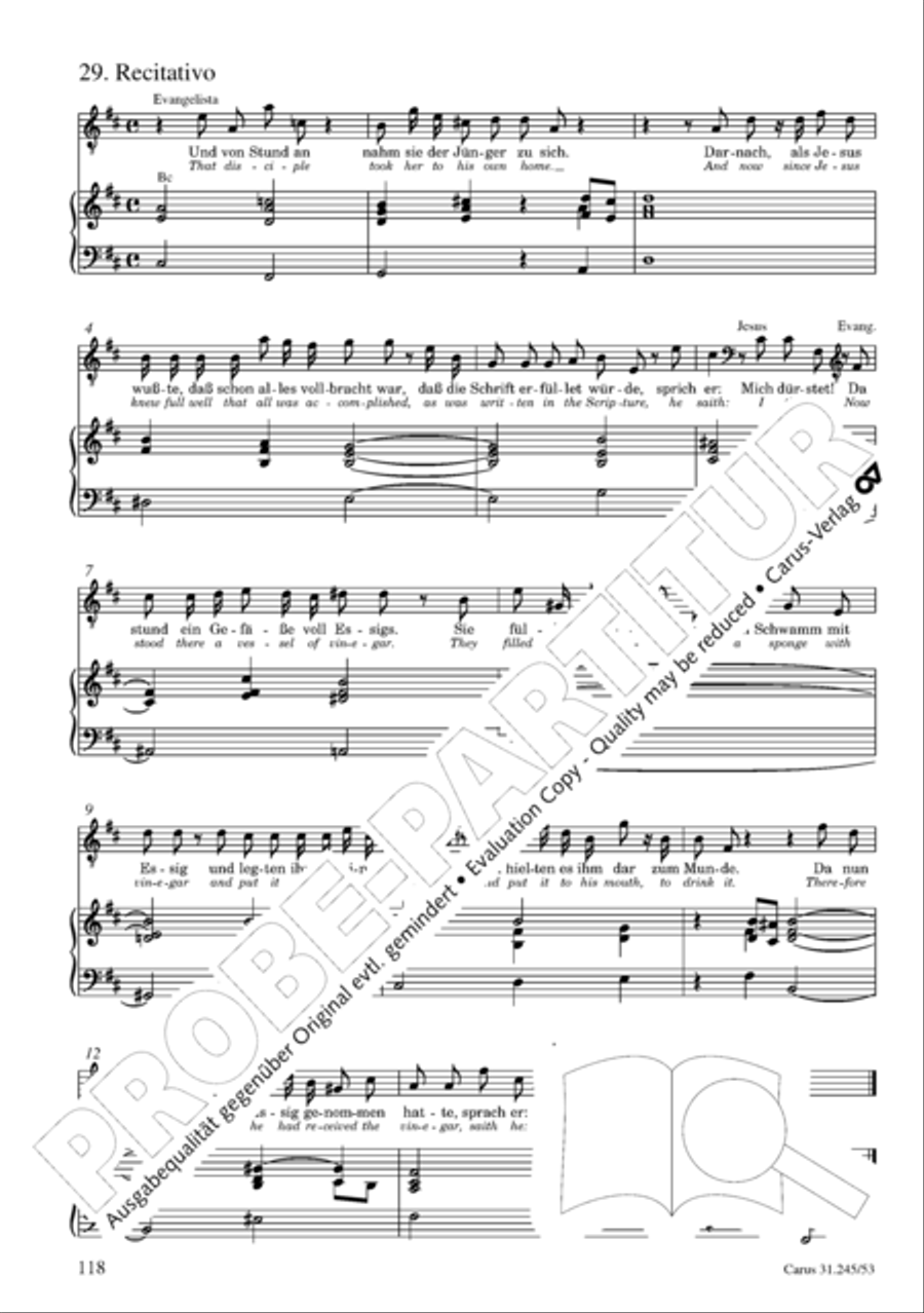 St. John Passion (Johannes-Passion) 4-Part scores gallery preview page 119
