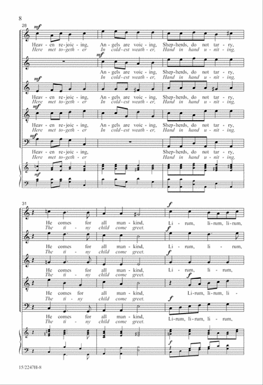 Lirum Lirum Lirum Lirum SSATB scores gallery preview page 9