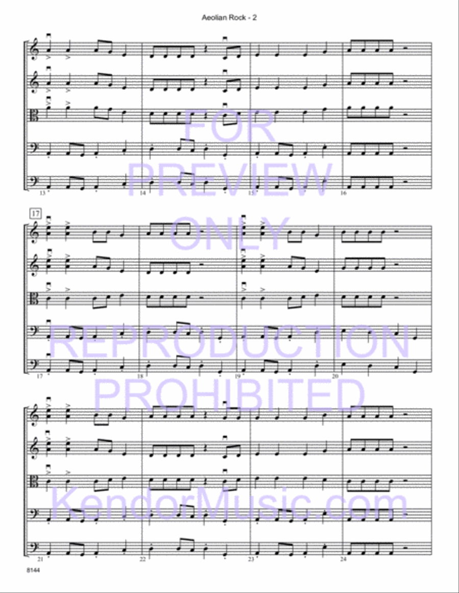 Aeolian Rock String Orchestra scores gallery preview page 3
