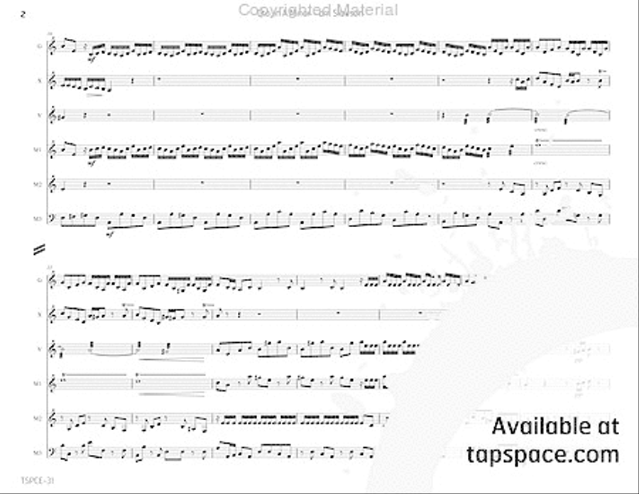 Concerto in A Minor Percussion Ensemble scores gallery preview page 7