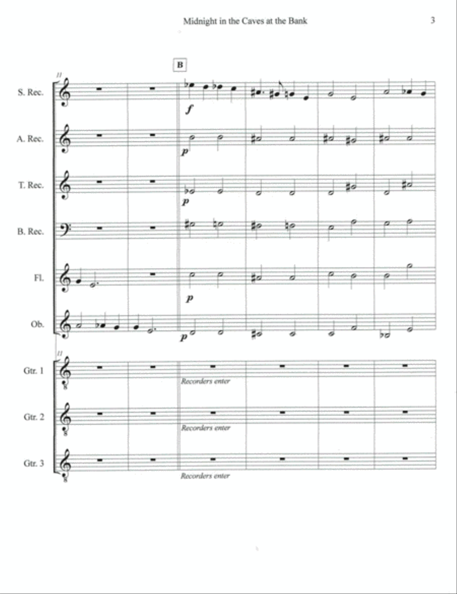 Midnight in the Caves at the Bank Large Ensemble scores gallery preview page 4