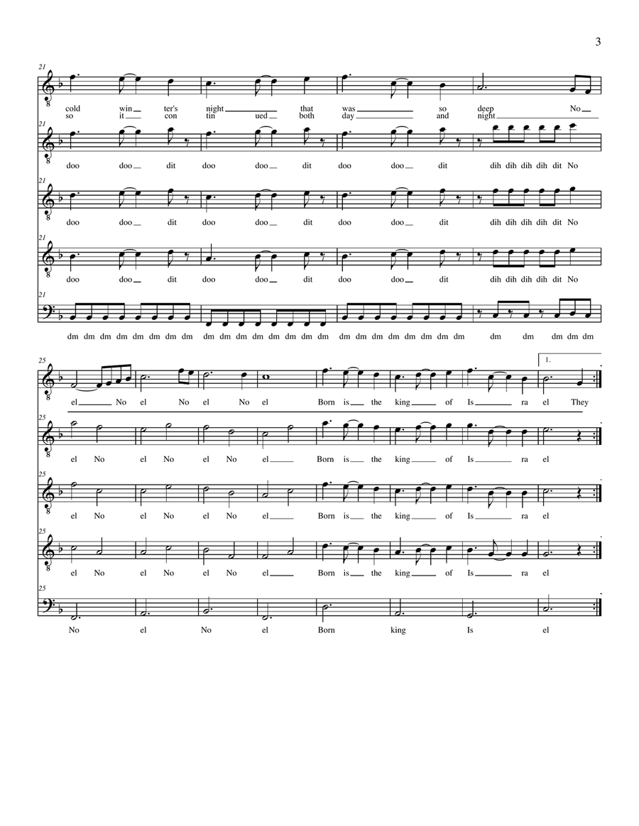The First Noel TTBB scores gallery preview page 3