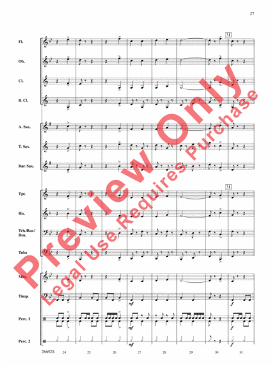 Belwin Beginning Band Kit #3 Concert Band scores gallery preview page 28