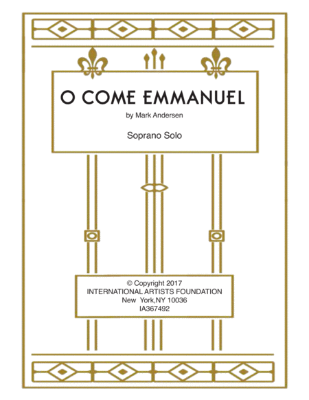 O Come Emmanuel contemporary version in D for Soprano