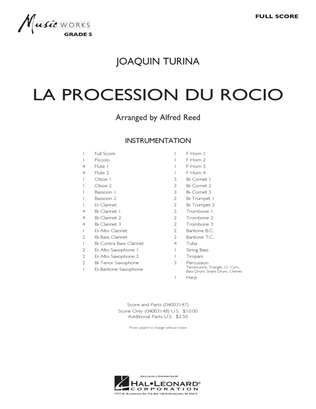 La Procession du Rocio (arr. Alfred Reed) - Conductor Score (Full Score)